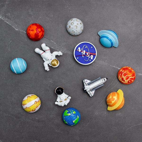kaukko Refrigerator Magnets Space Astronaut Planets theme 12pcs-set