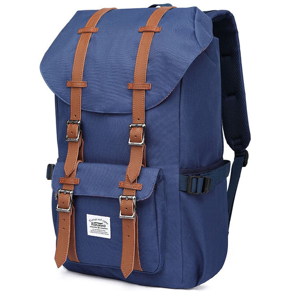 Kaukko Travel Laptop Backpack Outdoor Rucksack School Backpack Fits 15.6"(Blue)
