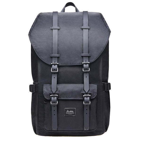 kaukko Travel Laptop Backpack Outdoor Rucksack School backpack Fits 15.6" Laptop(Black)