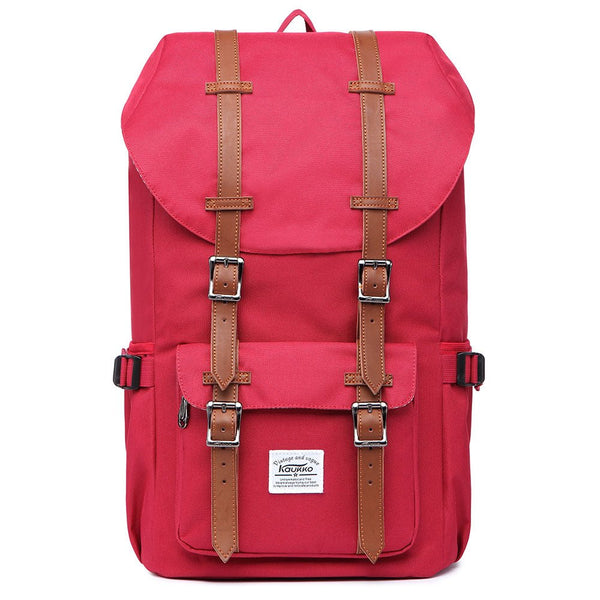 kaukko Travel Laptop Backpack Outdoor Rucksack School backpack Fits 15.6"(Red)