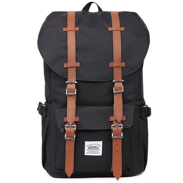 kaukko Travel Laptop Backpack Outdoor Rucksack School backpack Fits 15.6"(Black)
