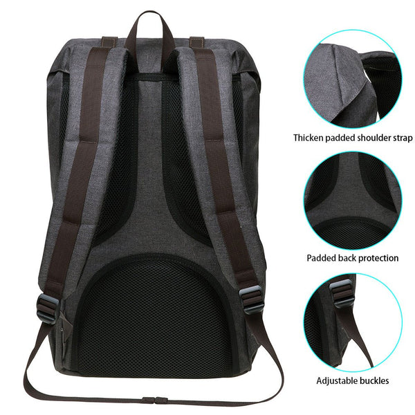 Kaukko Travel Laptop Backpack Oxford Fabric( K1023-coffee)