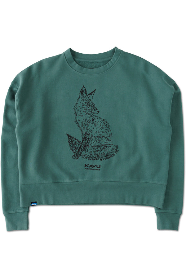 kavu Crew Crop Forest Fox