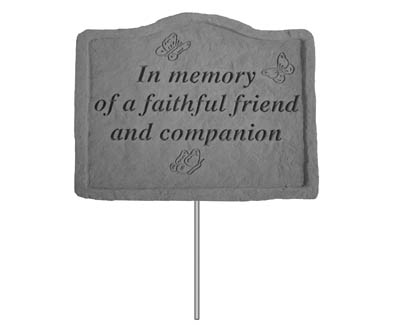 kay berry Garden Stake – In memory of a faithful friend