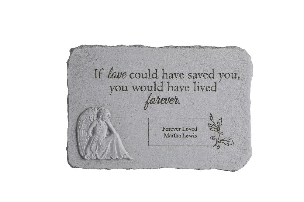 kay berry If love could have saved you…w/ sitting angel…personalized