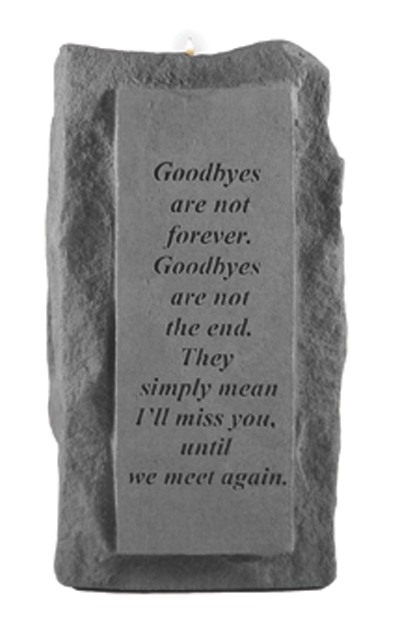 kay berry Goodbyes are not forever… (single tall)