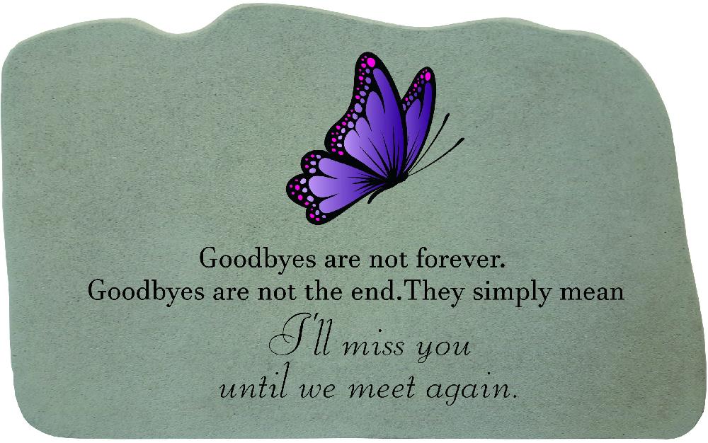 kay berry Goodbyes are w/purple butterfly