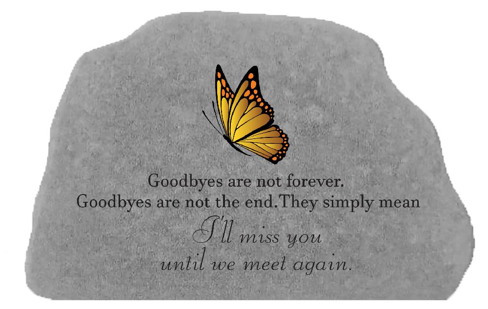 kay berry Goodbyes are…w/yellow butterfly