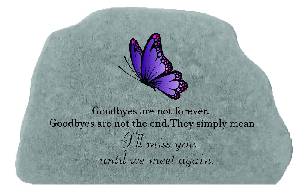 kay berry Goodbyes w/purple butterfly