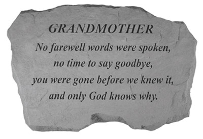 kay berry GRANDMOTHER – No Farewell Words…