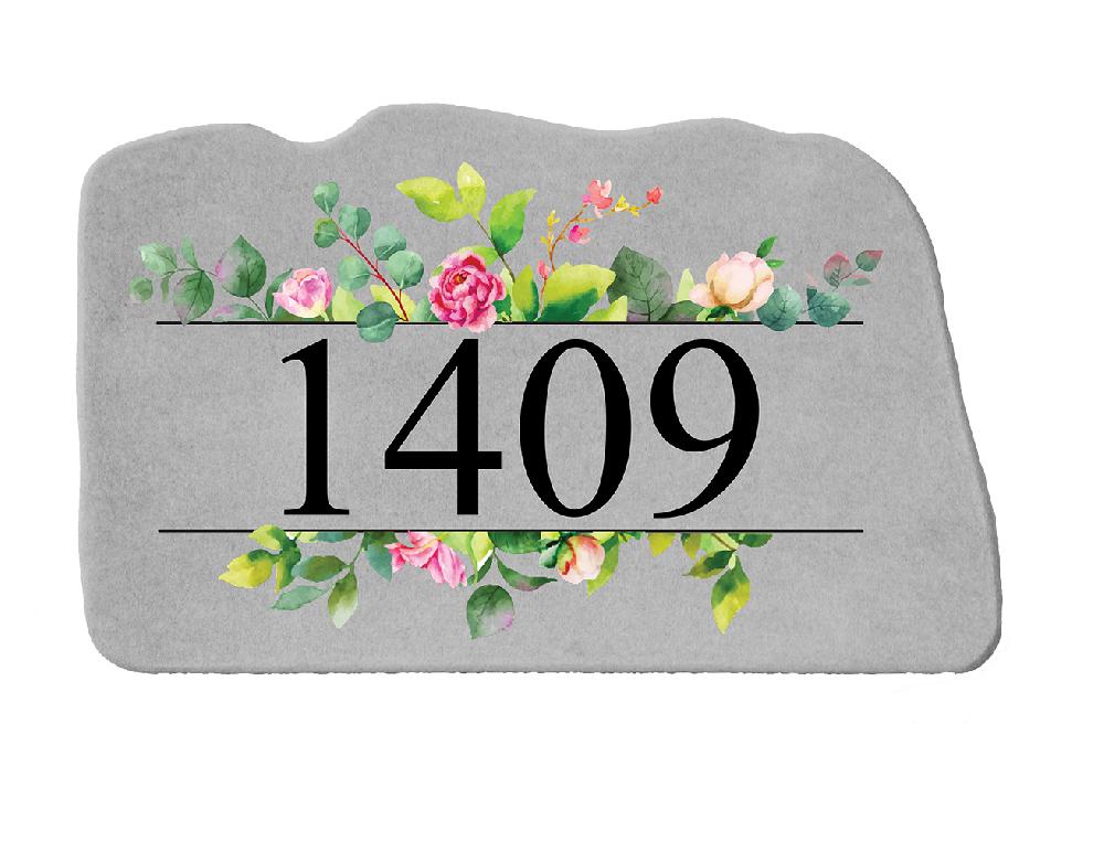 kay berry House plaque pink flowers garden stake