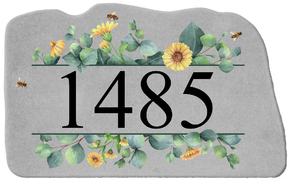 kay berry House plaque yellow flowers garden stake