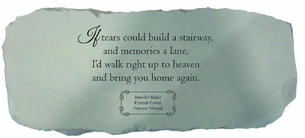 kay berry If tears could…/ bench personalized