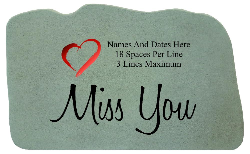 kay berry Miss you w/heart image personalized