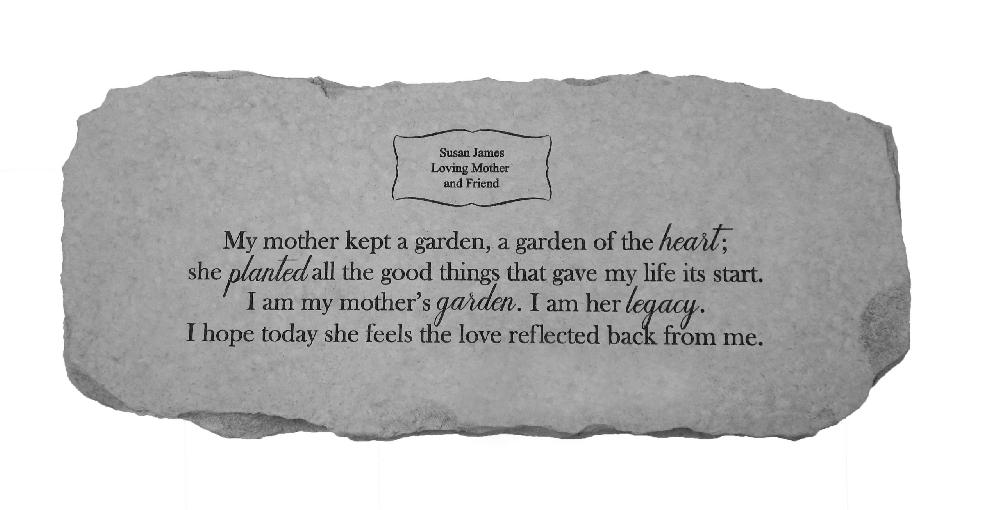 kay berry My mother kept…/ bench personalized