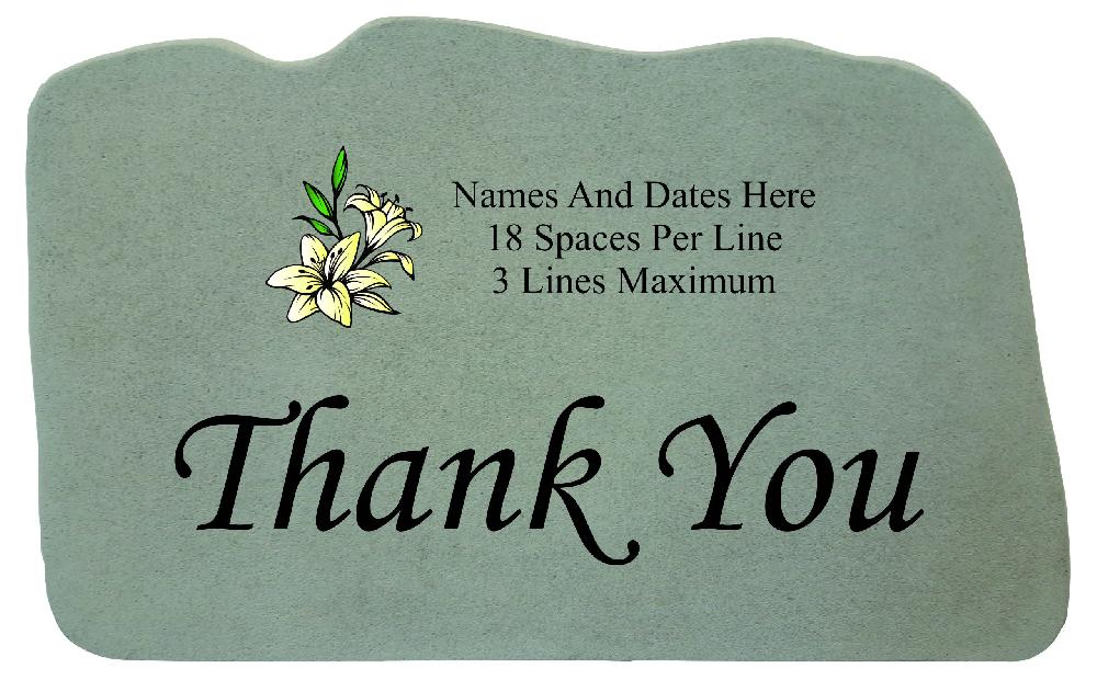 kay berry Thank you w/lily personalized