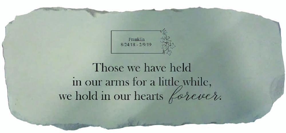 kay berry Those we have held…/ bench personalized