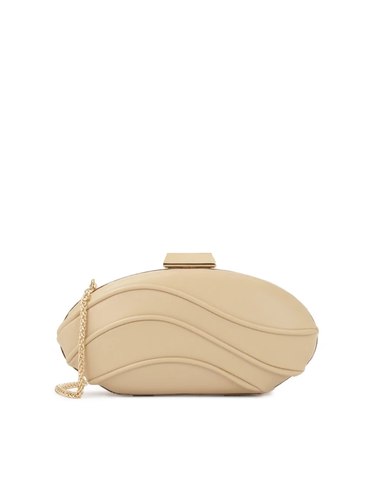 kazar Avant-garde clutch handbag with engraved KAZAR logo