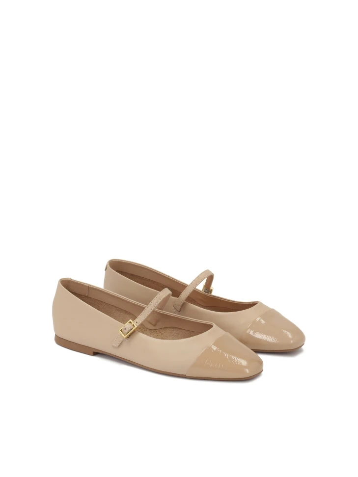 Kazar Ballerinas With Strap And Patent Leather Nose