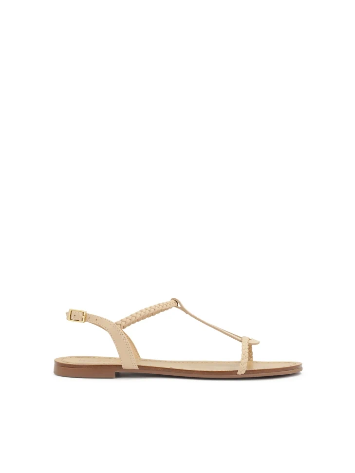 kazar Beige colored sandals decorated with braided strap