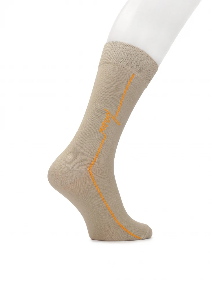 Kazar Beige Men's Socks Made Of High-quality Cotton