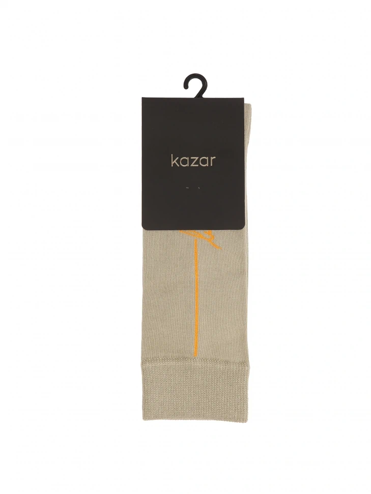 Kazar Beige Men's Socks Made Of High-quality Cotton