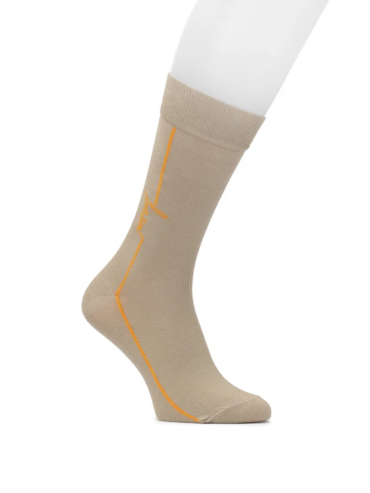 kazar Beige men's socks made of high-quality cotton
