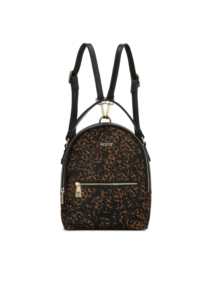 kazar Black and brown backpack with natural bristles