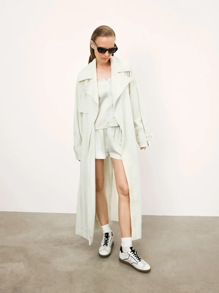 Kazar Black And White Leather Sneakers With Suede Inset Pattern