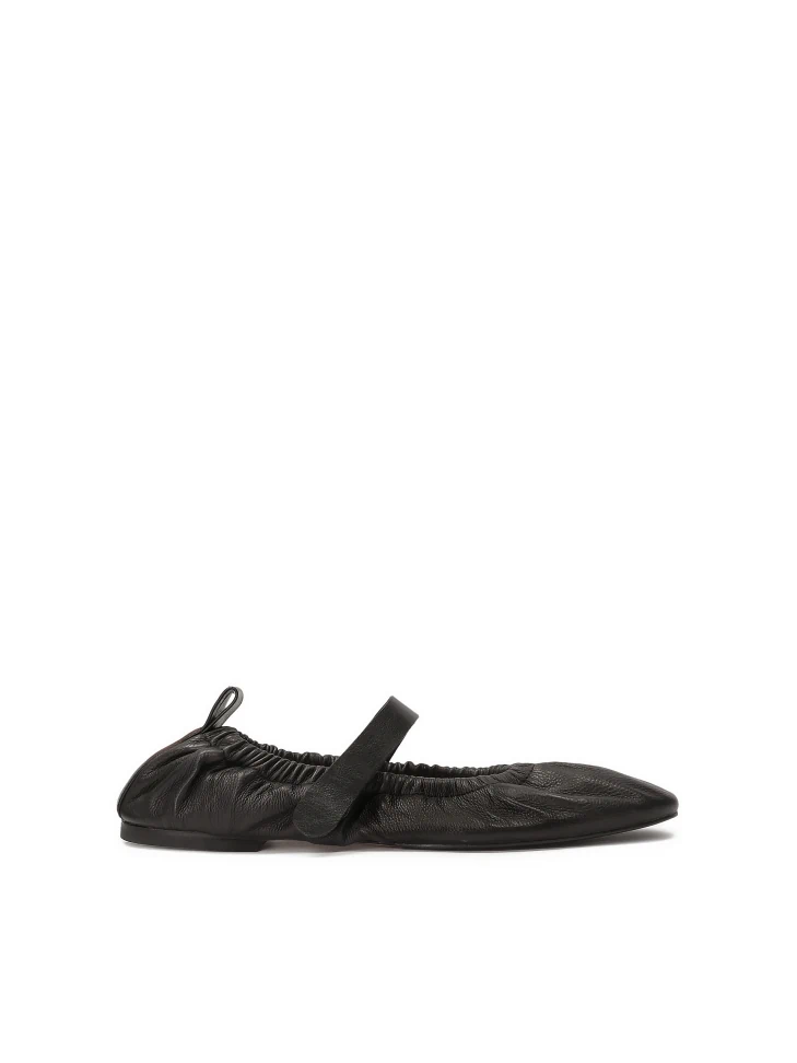 kazar Black ballerinas with elastic band and midfoot strap