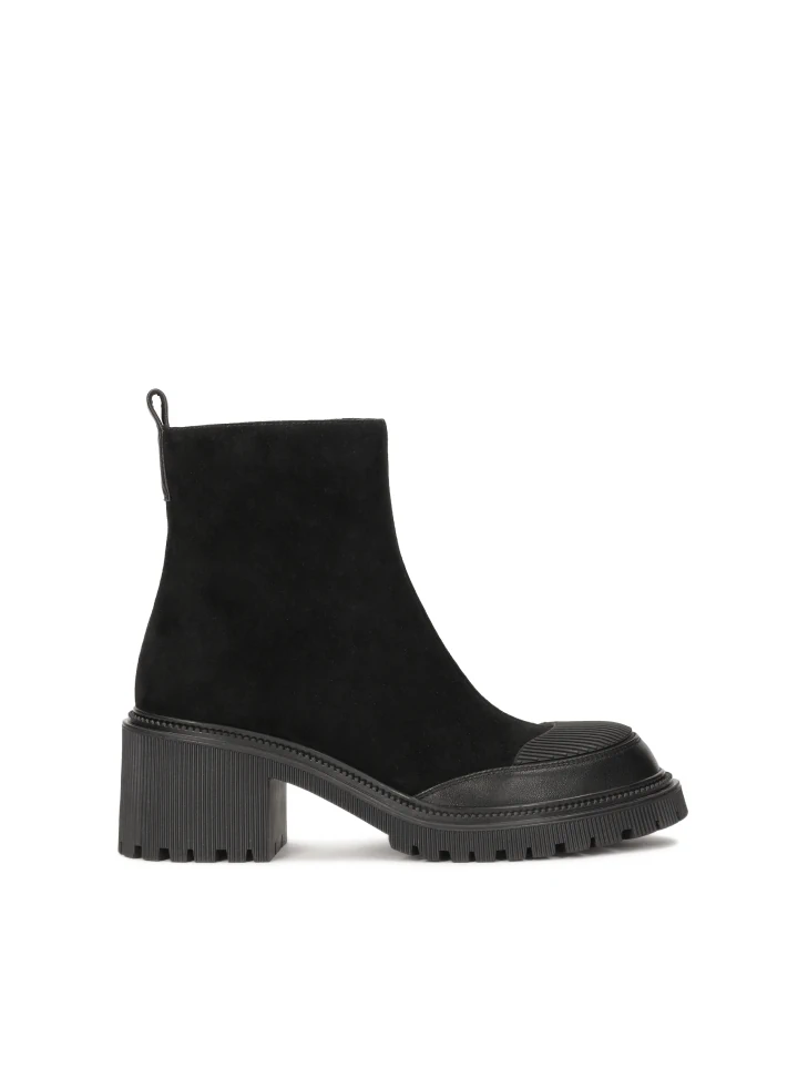 kazar Black block ankle boots made of combined materials