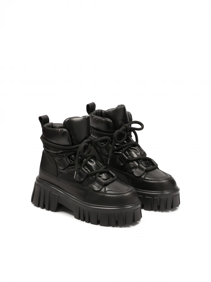 Kazar Black Boots On A Massive Sole With A Soft Upper