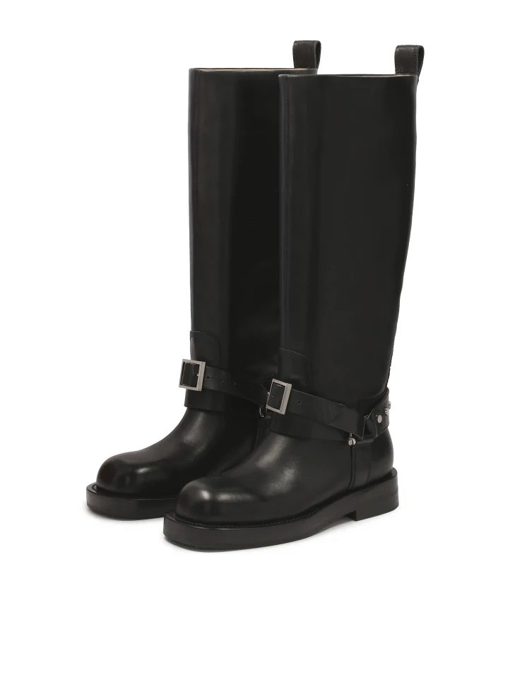 Kazar Black Boots With Slip-on Upper On A Flat Sole