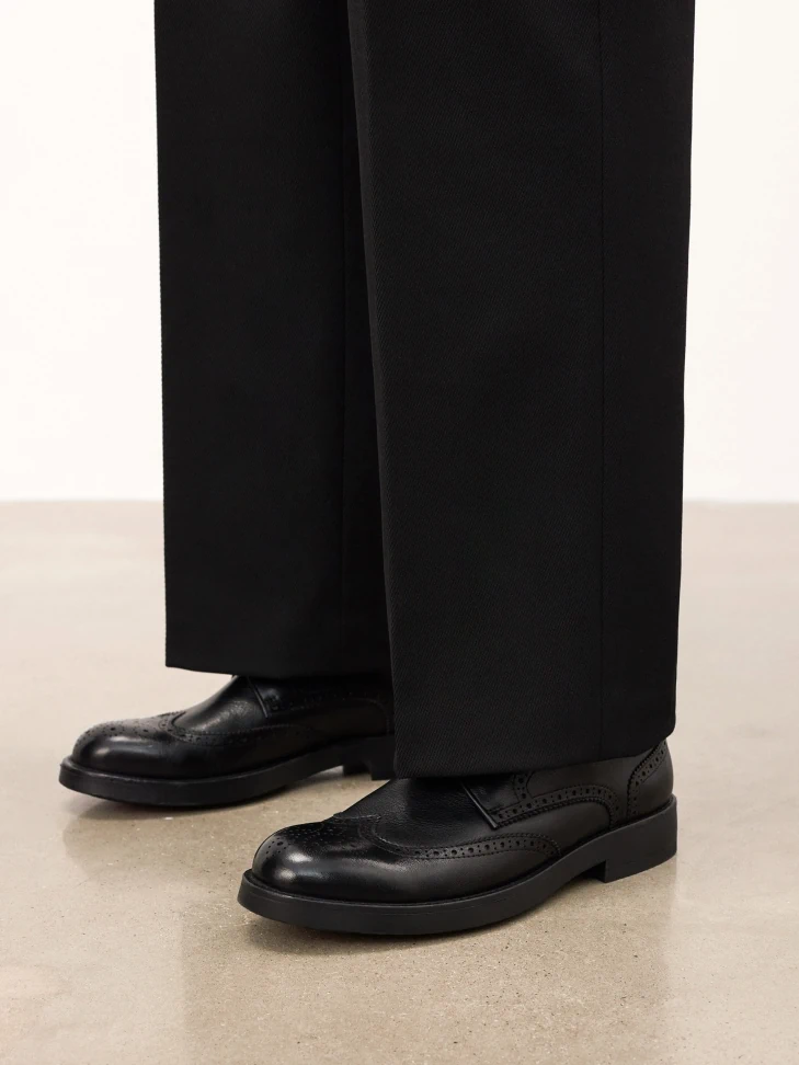 Kazar Black Casual Shoes With Intricate Embellishment