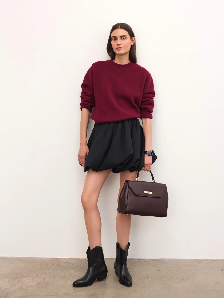 Kazar Black Leather Cowboy Boots With Slip-on Upper