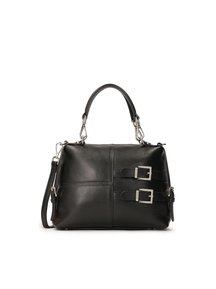 kazar Black leather handbag with detachable handles