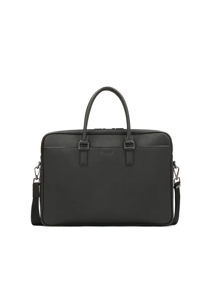 kazar Black leather men's hand and shoulder briefcase
