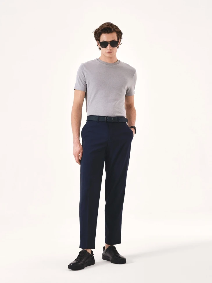 Kazar Black Leather Sneakers With Rubber On The Heel