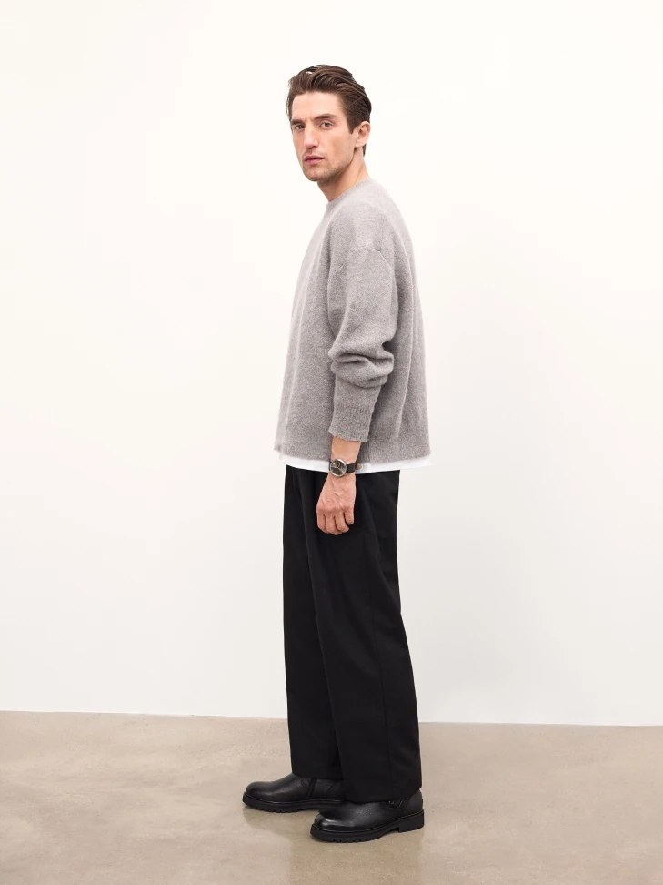 Kazar Black Men's Leather Boots With Buckles And Zipper