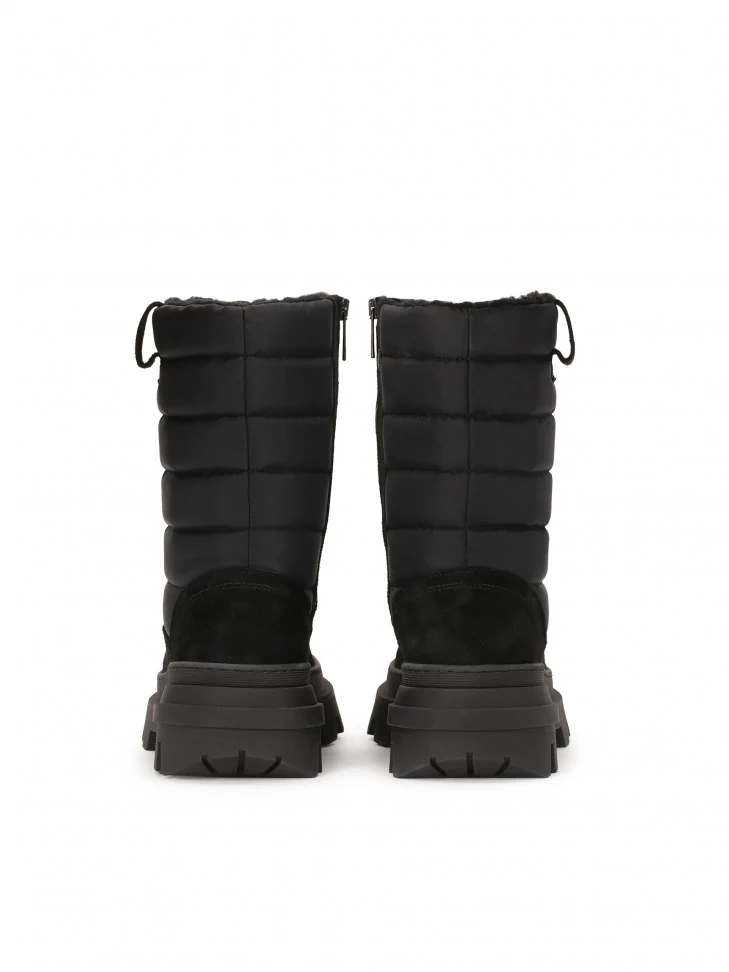 Kazar Black Men's Snow Boots Made Of Combined Materials
