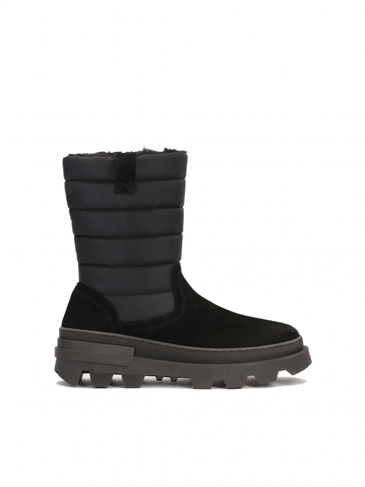 kazar Black men's snow boots made of combined materials