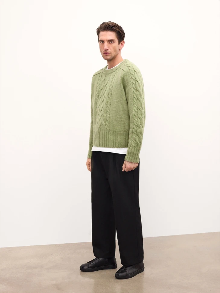 Kazar Black Natural Leather Ankle Sneakers With Embossed Logo