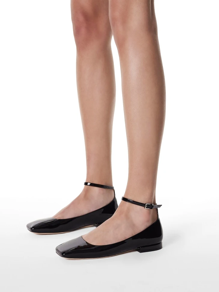 Kazar Black Patent Leather Pumps In Mary Jane Style