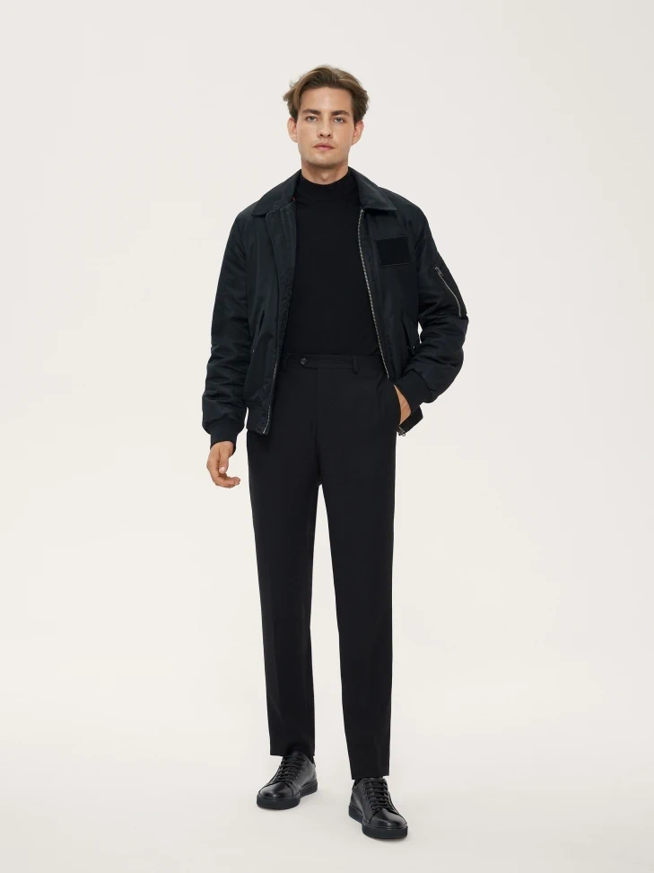 Kazar Black Sneakers For Men With A Protruding Embossed Pattern