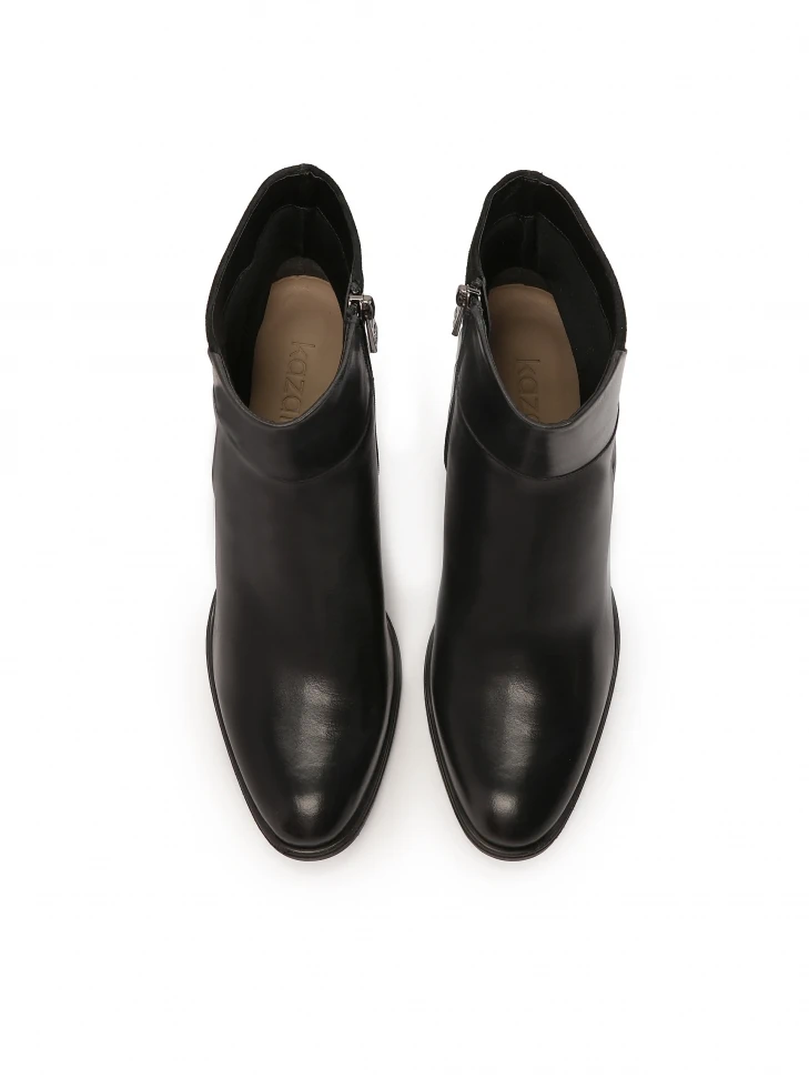 Kazar Black Stiletto Boots Made Of Combined Materials