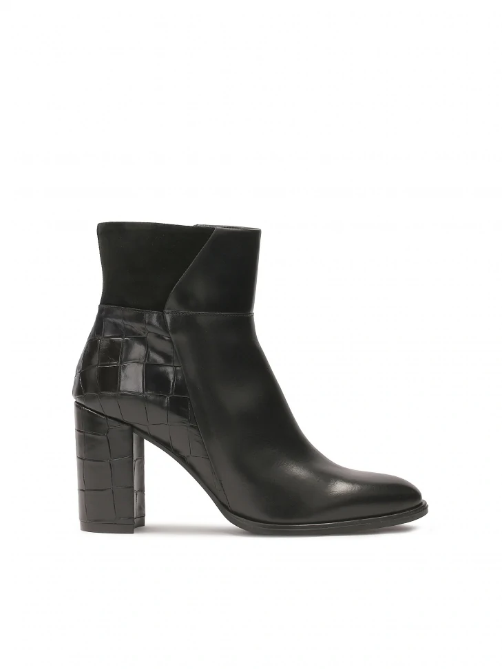 kazar Black stiletto boots made of combined materials
