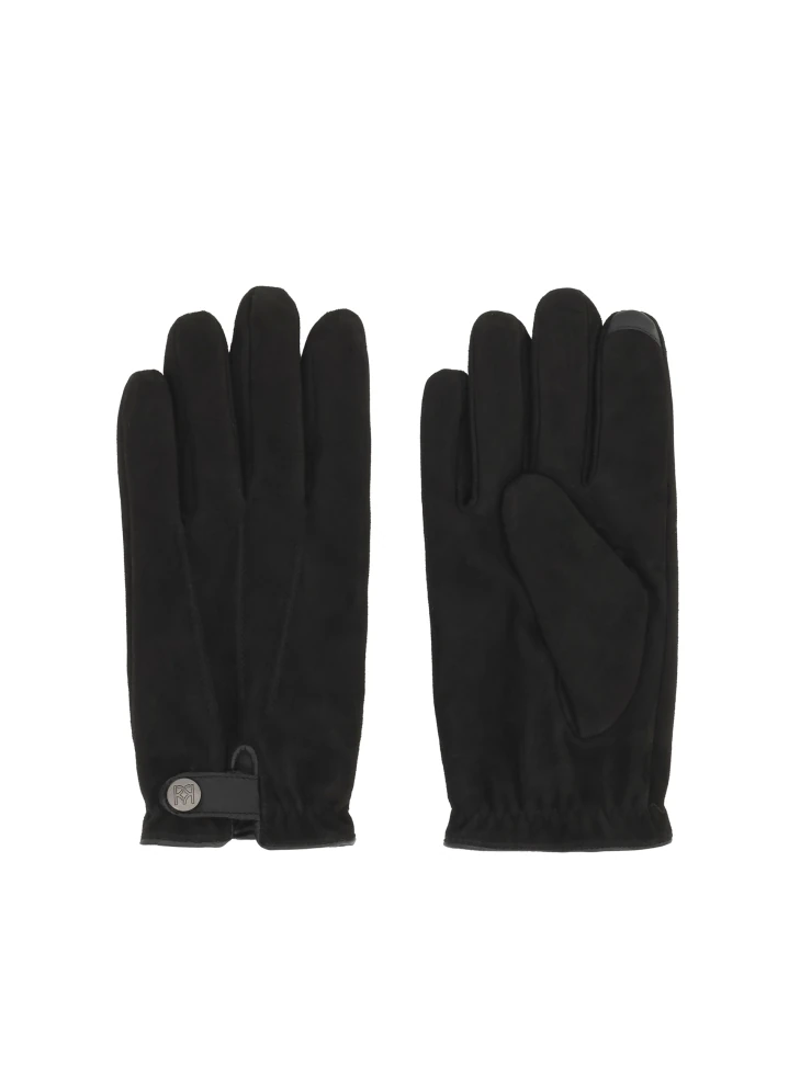 Kazar Black Suede Gloves With Touchscreen Functionality