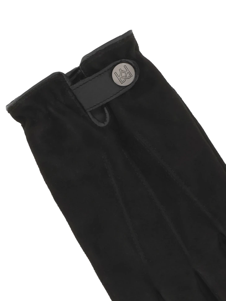 Kazar Black Suede Gloves With Touchscreen Functionality