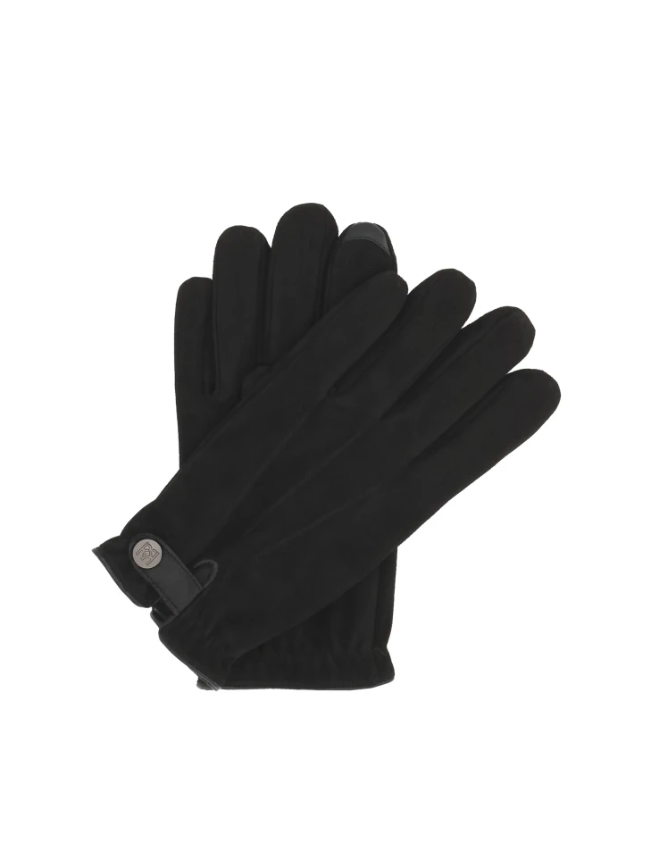 kazar Black suede gloves with touchscreen functionality