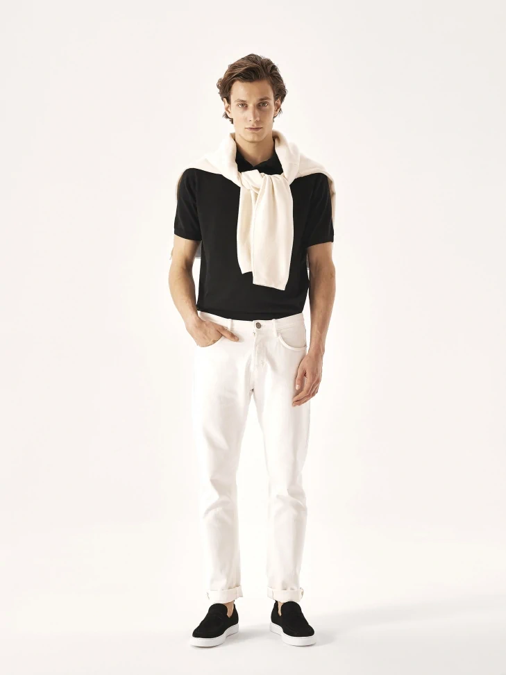 Kazar Black Suede Slip-on Sneakers On Contrasting Sole